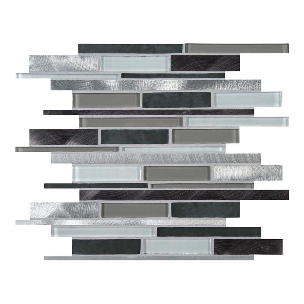 MS International Cityscape 12" x 12" Glass/Metal Mosaic Sheet