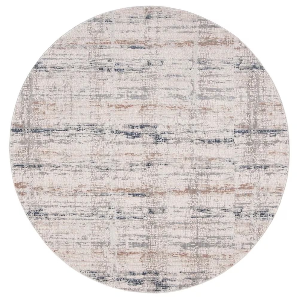 Safavieh Invista 6'7" Round Cream and Grey Area Rug