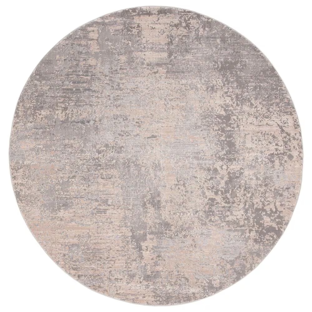 Safavieh Invista 6'7" Round Grey and Cream Area Rug
