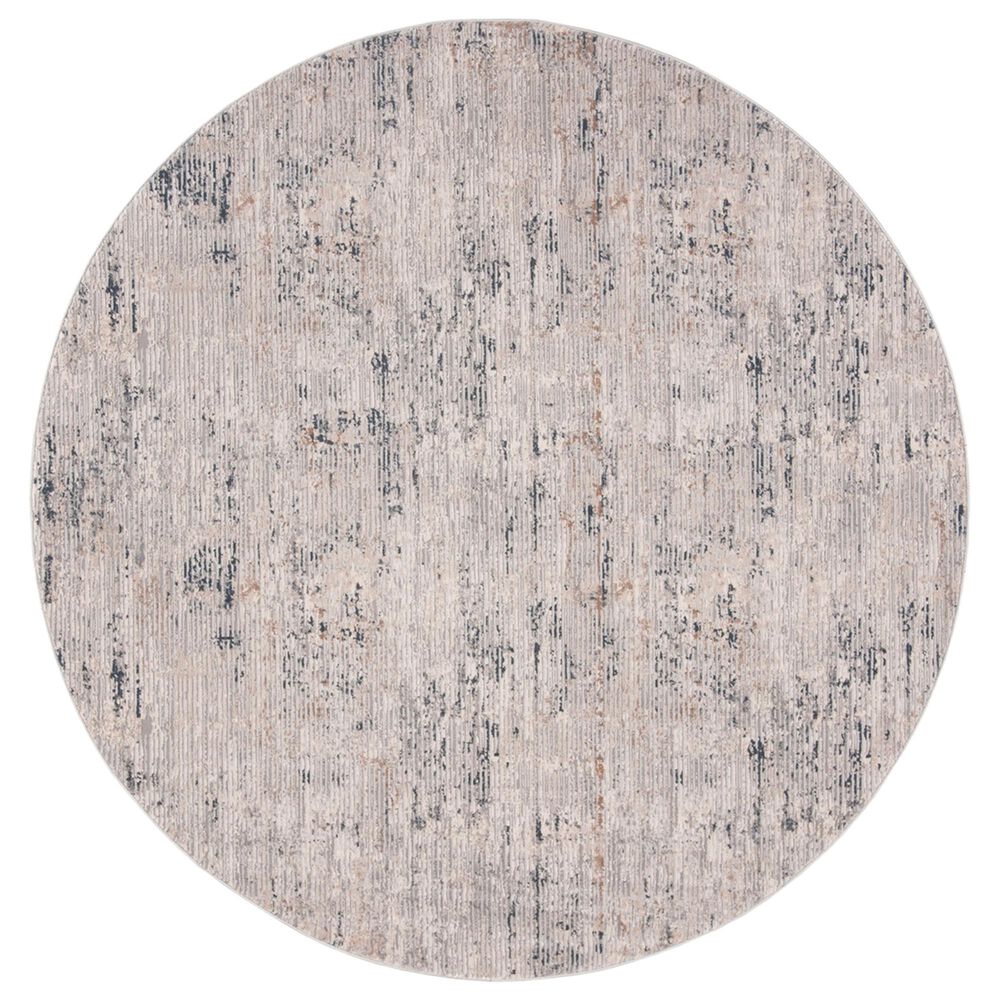 Safavieh Invista 6'7" Round Cream and Charcoal Area Rug
