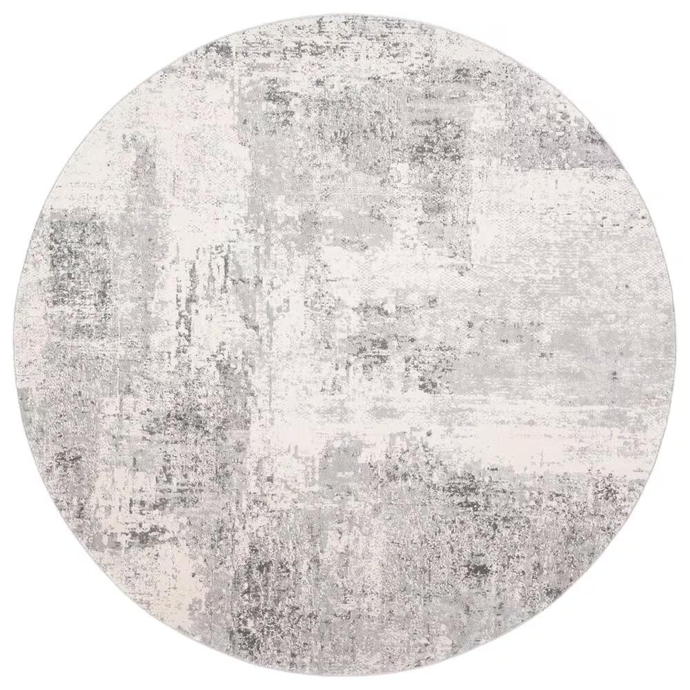 Safavieh Invista INV454G 6'7" Round Grey and Ivory Area Rug