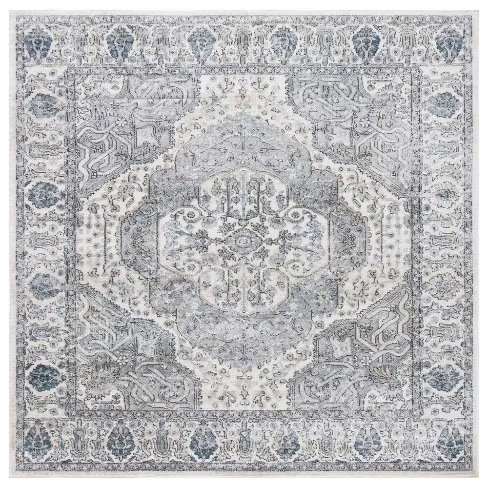 Safavieh Oregon 6'7" Square Ivory and Grey Area Rug