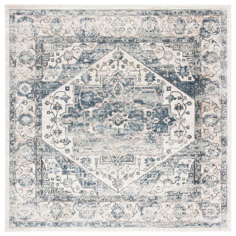 Safavieh Oregon 6'7" Square Ivory and Blue Area Rug