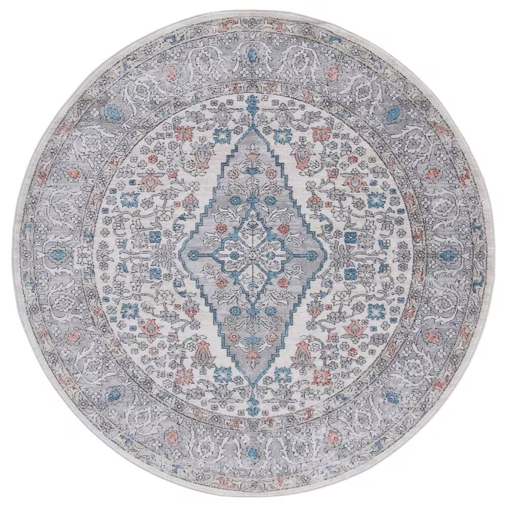 Safavieh OregonORE876 6'7" Round Grey and Ivory Area Rug