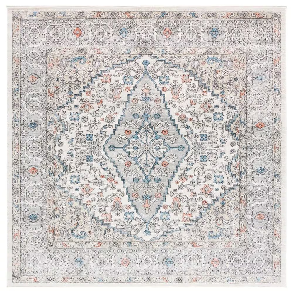 Safavieh Oregon ORE876 6'7" Square Grey and Ivory Area Rug