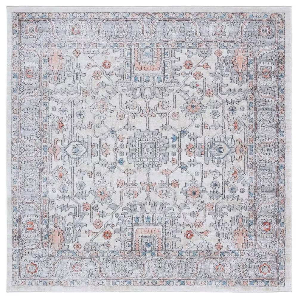 Safavieh OregonORE877 6'7" Square Grey and Ivory Area Rug