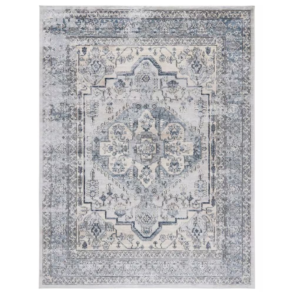 Safavieh Oregon 9' x 12' Light Blue and Ivory Area Rug