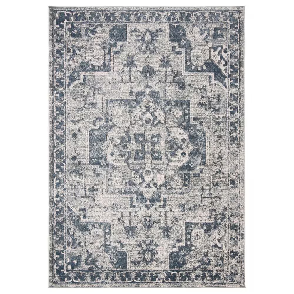 Safavieh Oregon 6'7" x 9' Navy and Ivory Area Rug