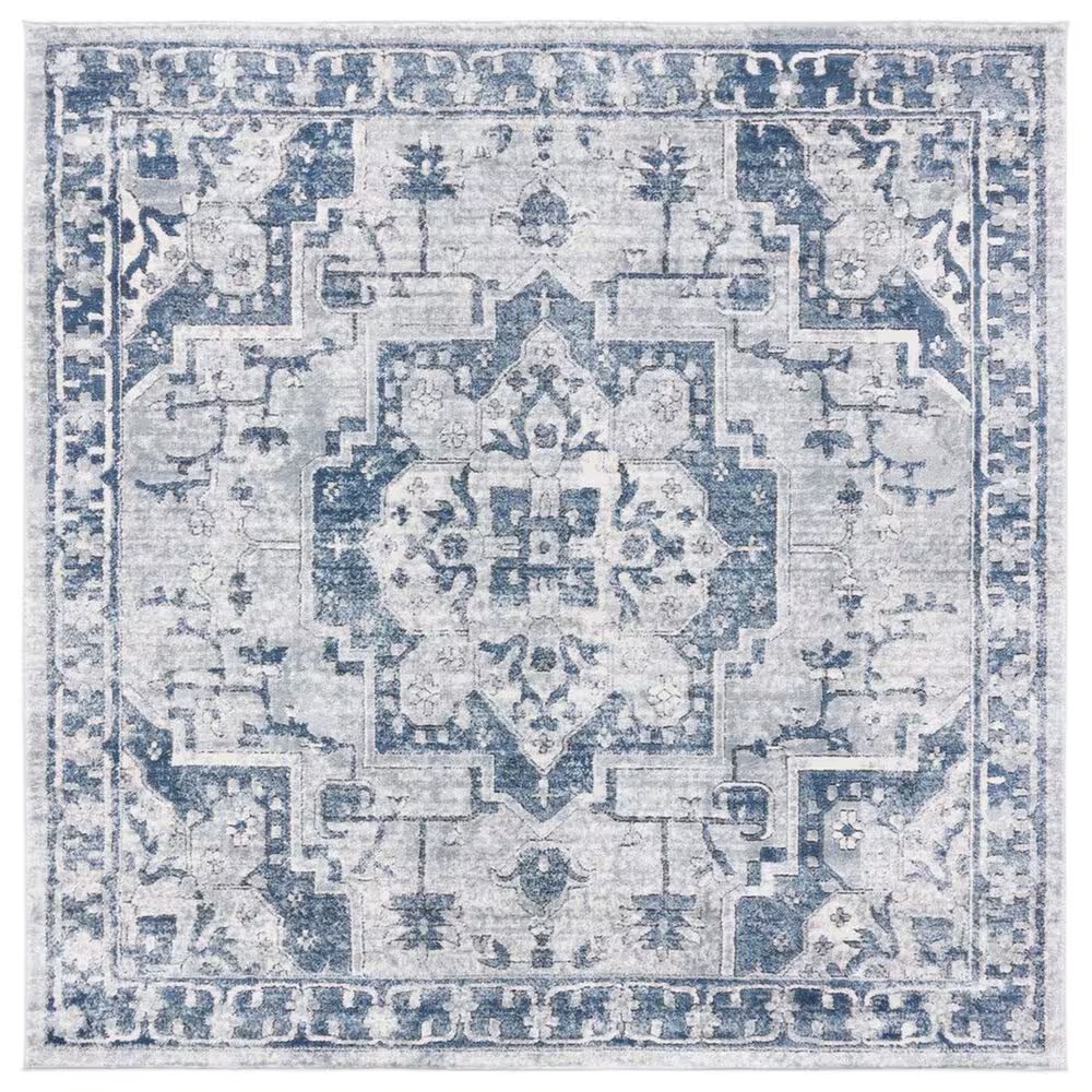 Safavieh Oregon 6'7" Square Navy and Ivory Area Rug