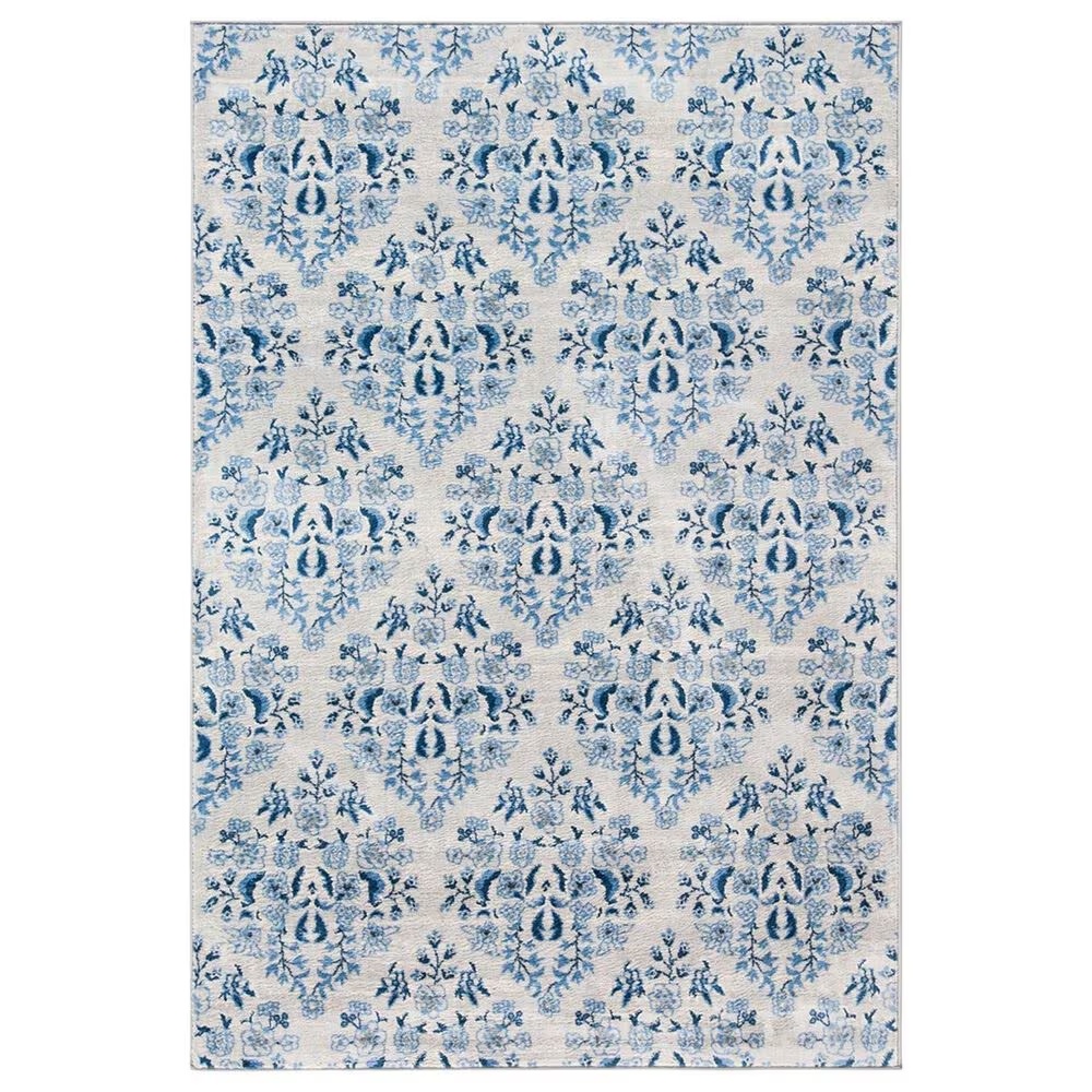 Safavieh Martha Stewart Damask 4' x 6' Cream and Blue Area Rug