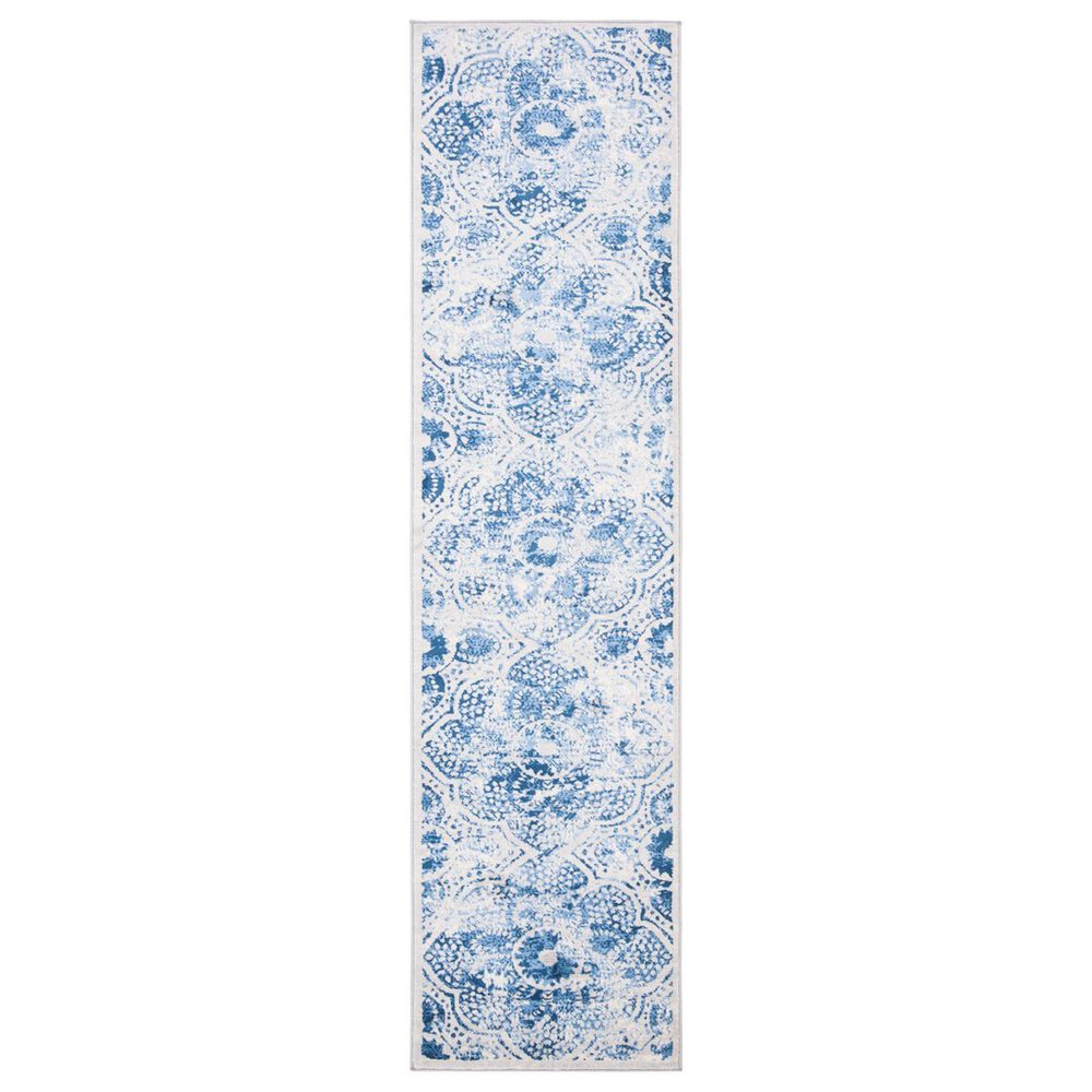 Safavieh Martha Stewart Floral 2' x 8' Cream and Blue Runner