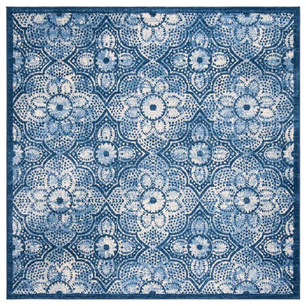 Safavieh Martha Stewart 4' Square Navy and Creme Area Rug