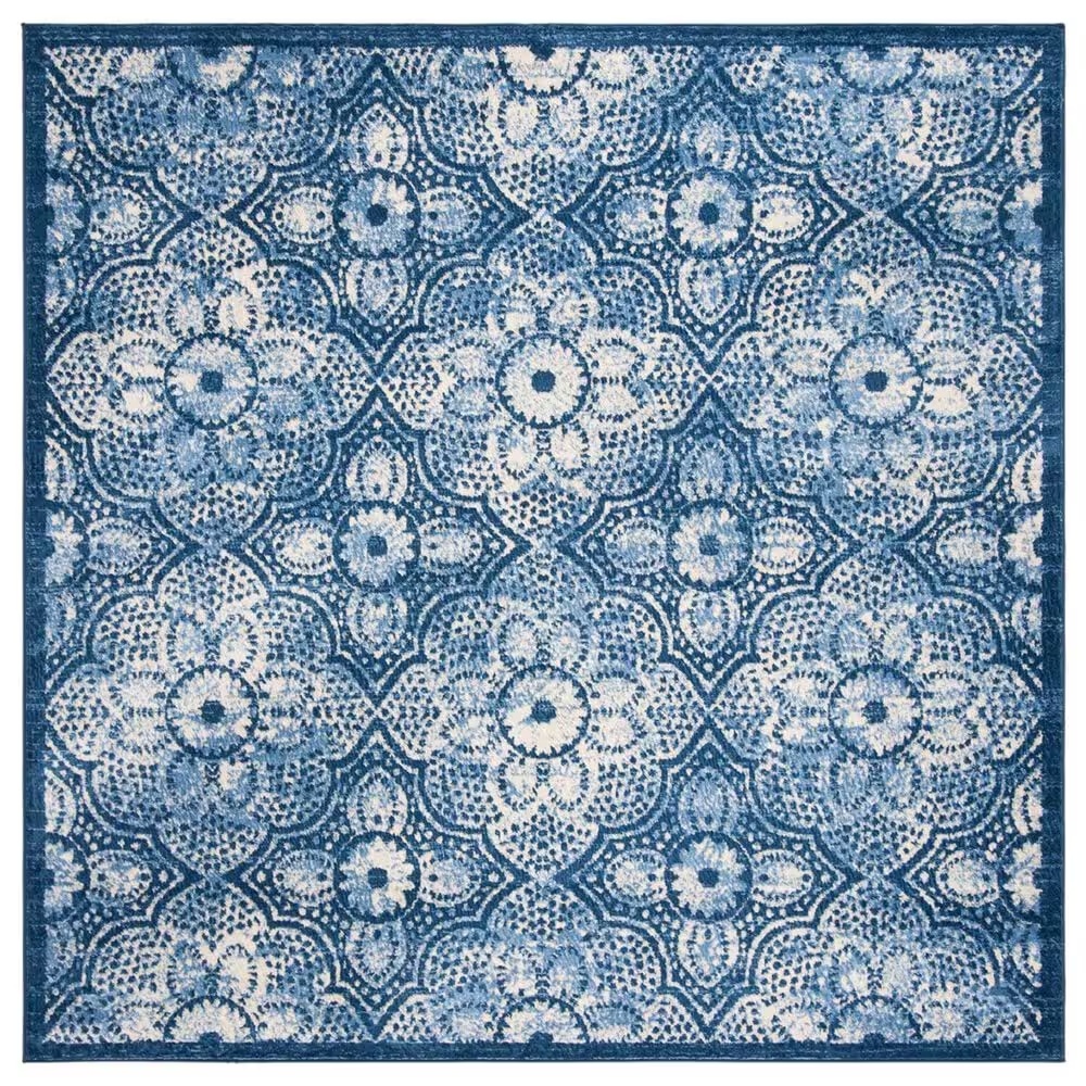 Safavieh Martha Stewart 6'7" Square Navy and Creme Area Rug