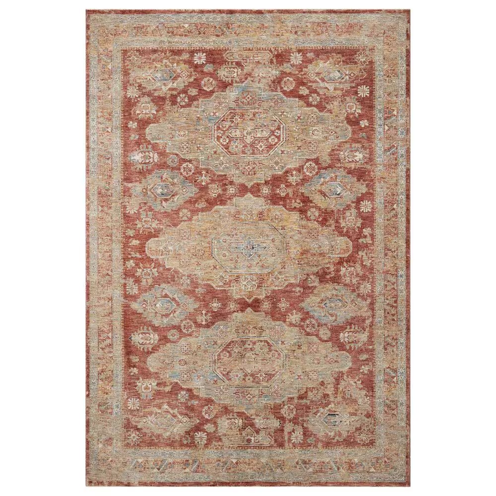 Loloi Gaia 2' x 3' Gold and Brick Area Rug