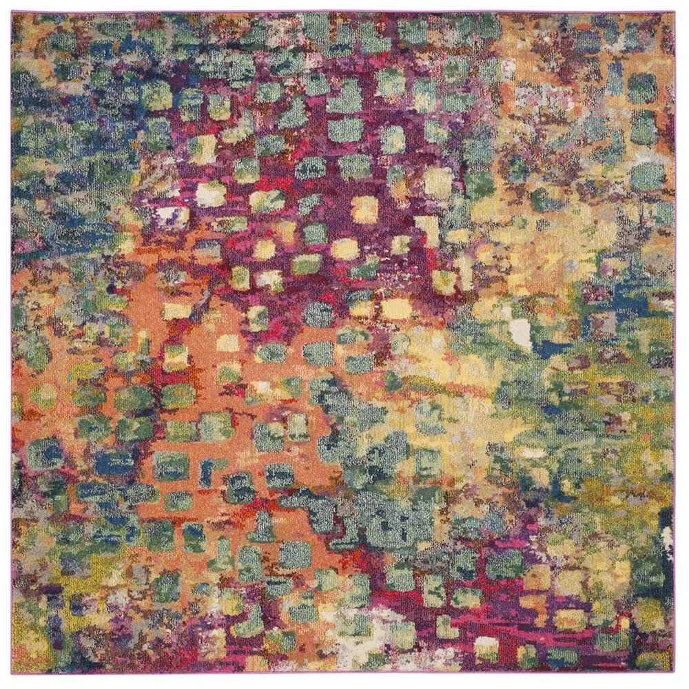 Safavieh Monaco MNC225D-3SQ 3' Square Pink/Multi Area Rug