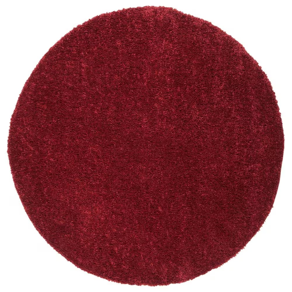 Safavieh August Shag 5'3" Round Burgundy Area Rug