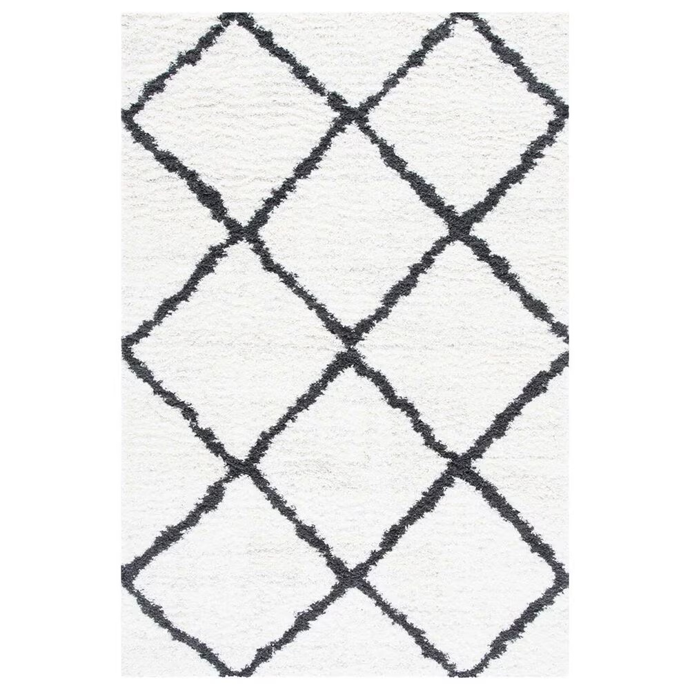 Safavieh August Shag 9' x 12' Ivory and Black Area Rug