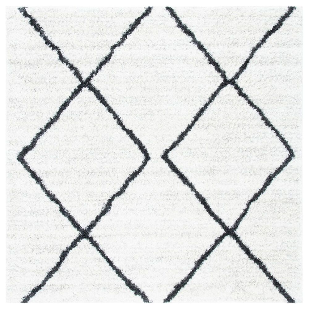Safavieh August Shag AUG572A 6'7" Square Ivory and Black Area Rug