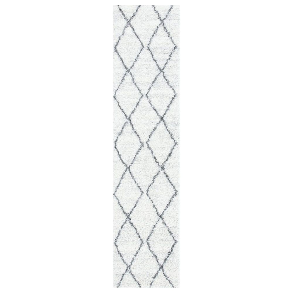 Safavieh August Shag AUG582A 2'2" x 9' Ivory and Grey Runner