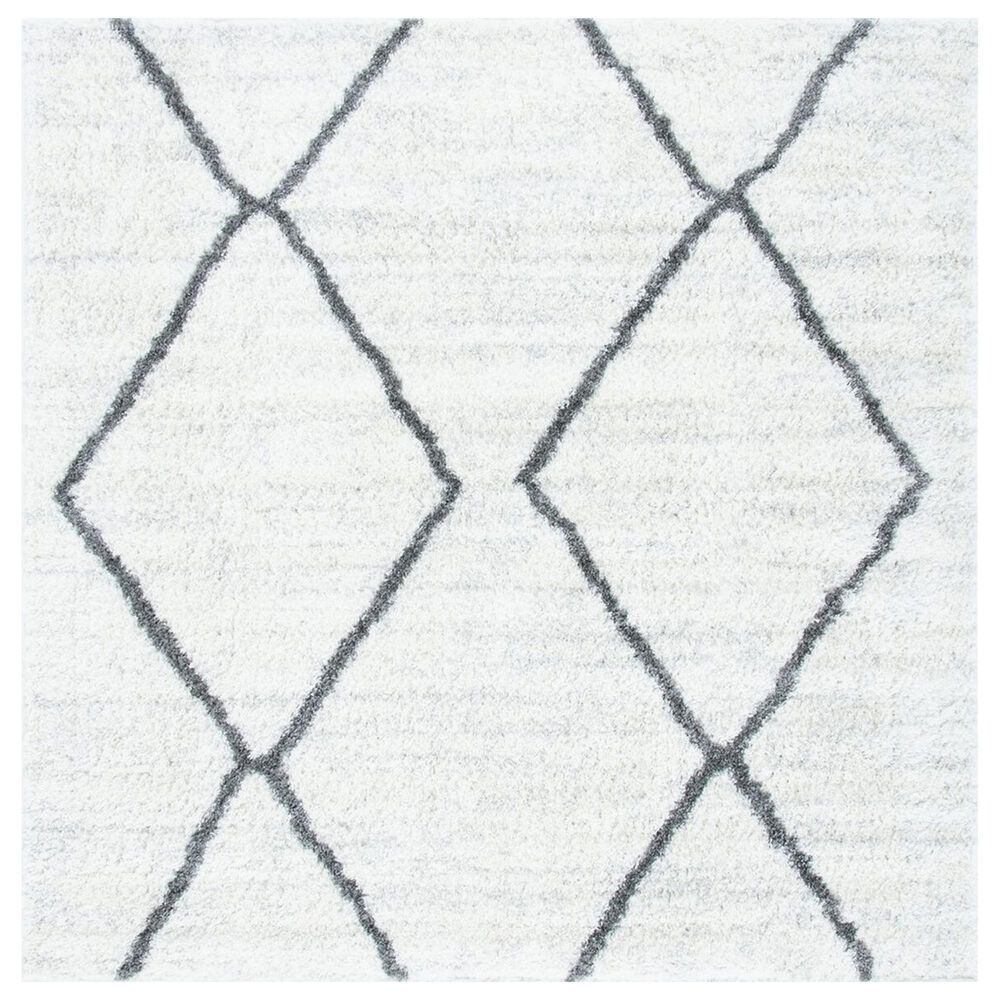 Safavieh August Shag AUG582A 6'7" Square Ivory and Grey Area Rug
