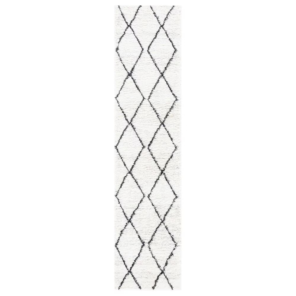 Safavieh August Shag 2'2" x 9' Ivory and Dark Grey Runner