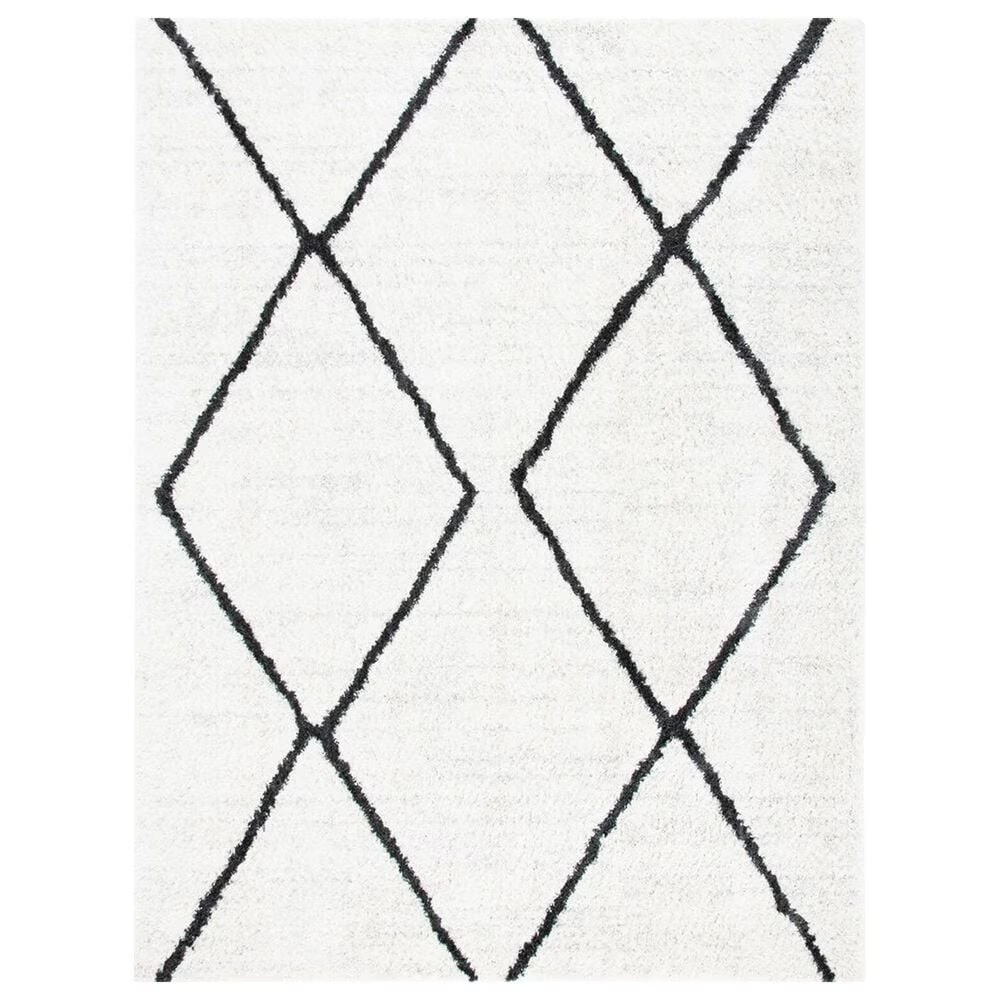 Safavieh August Shag 8' x 10' Ivory and Dark Grey Area Rug