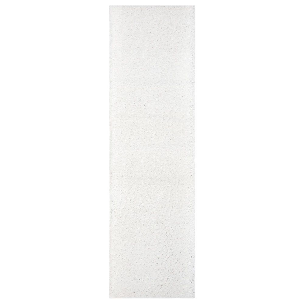 Safavieh August Shag AUG900A 2'3" x 8' White Runner
