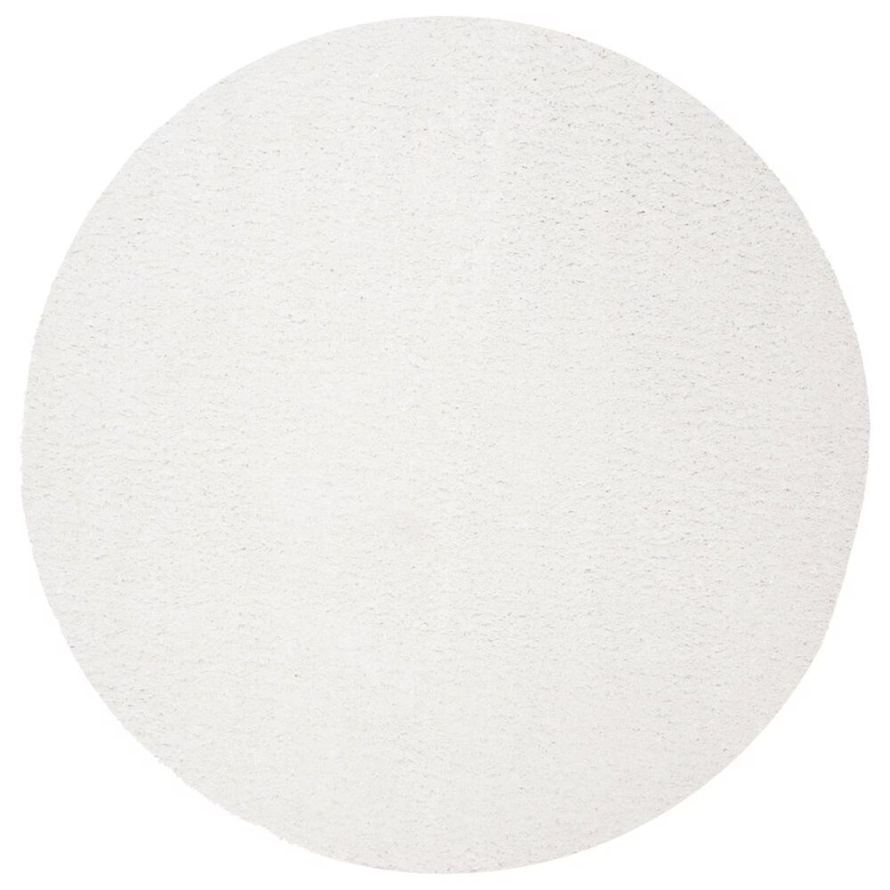 Safavieh August Shag AUG900A 4' Round White Area Rug