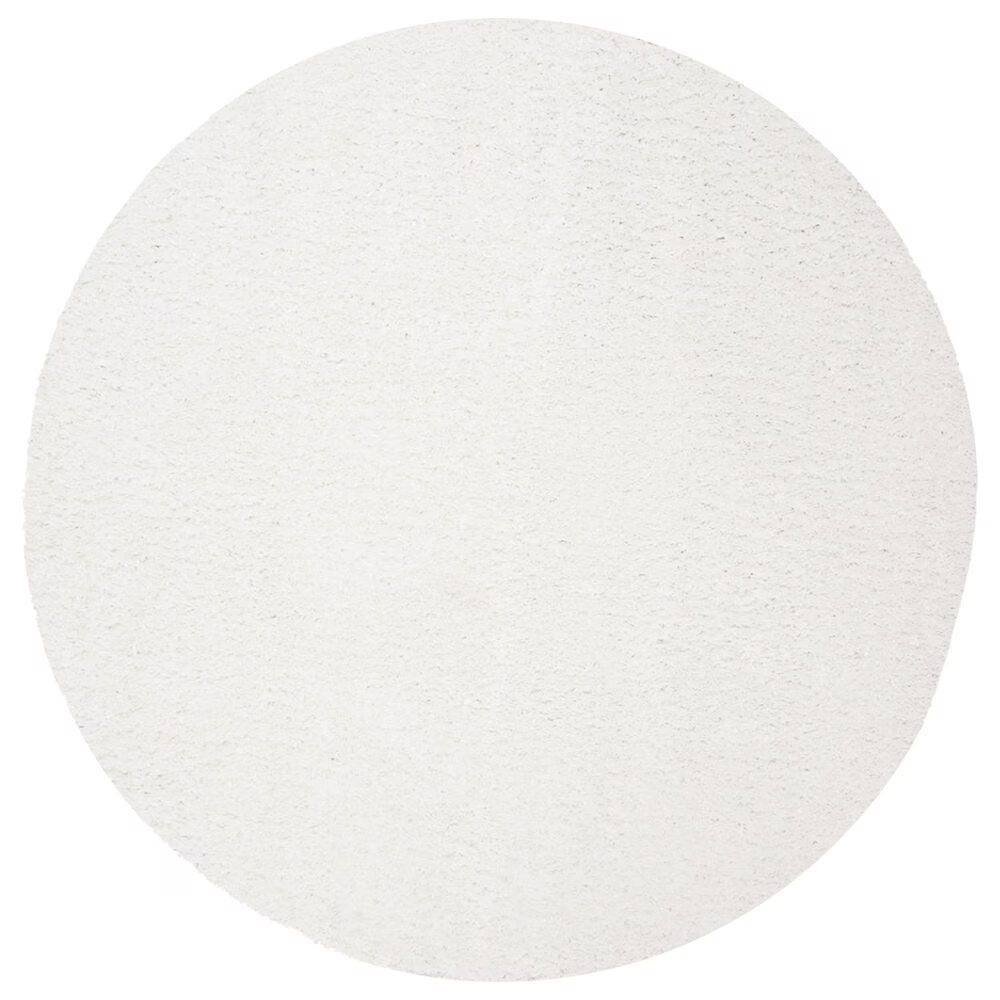 Safavieh August Shag AUG900A 5'3" Round White Area Rug