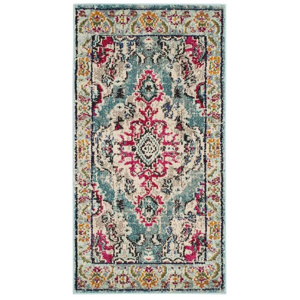Safavieh Monaco MNC243J-24 2'2" x 4' Light Blue/Fuchsia Area Rug