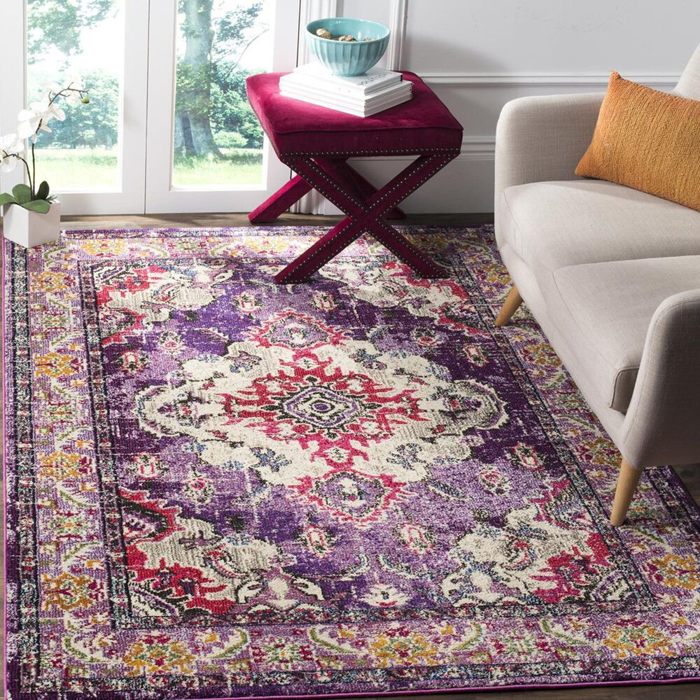 Safavieh Monaco MNC243P-3 3' x 5' Violet/Fuchsia Area Rug