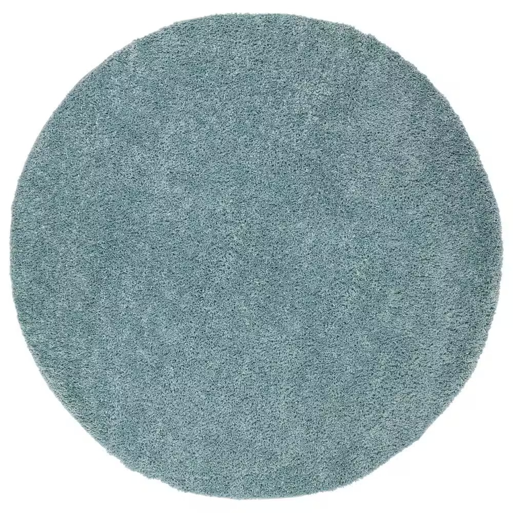 Safavieh August Shag 3' Round Aqua Area Rug