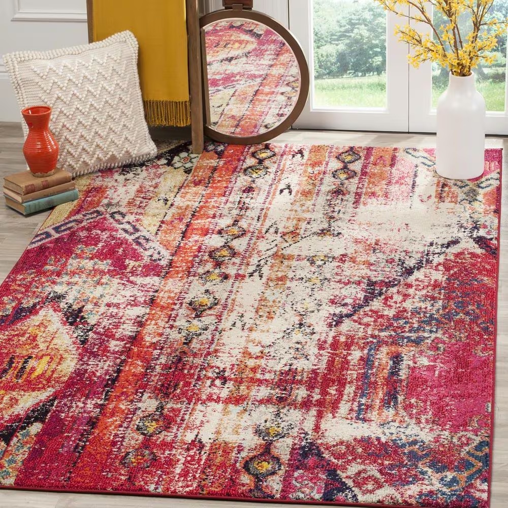 Safavieh Monaco MNC222D-4 4' x 5'7" Magenta/Multi Area Rug