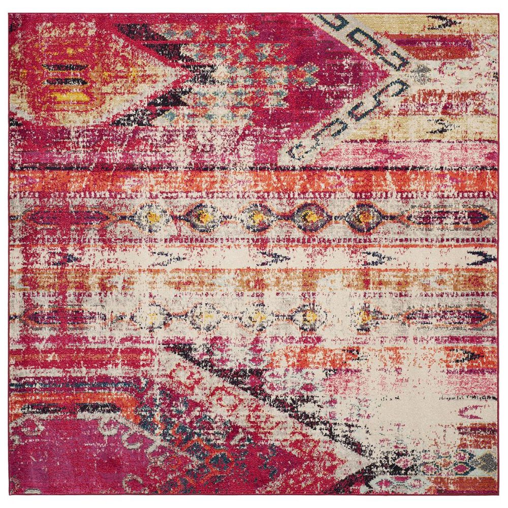 Safavieh Monaco MNC222D-5SQ 5' Square Magenta/Multi Area Rug