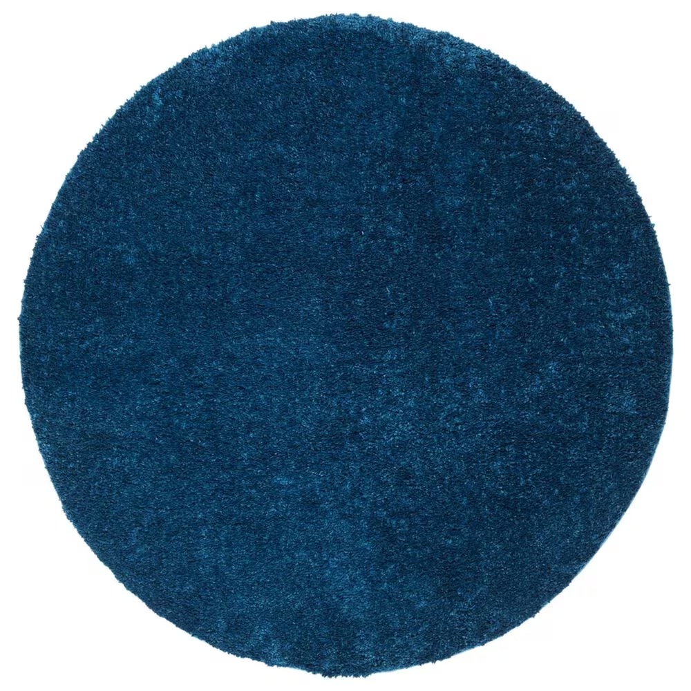 Safavieh August Shag AUG900N 6'7" Round Navy Area Rug