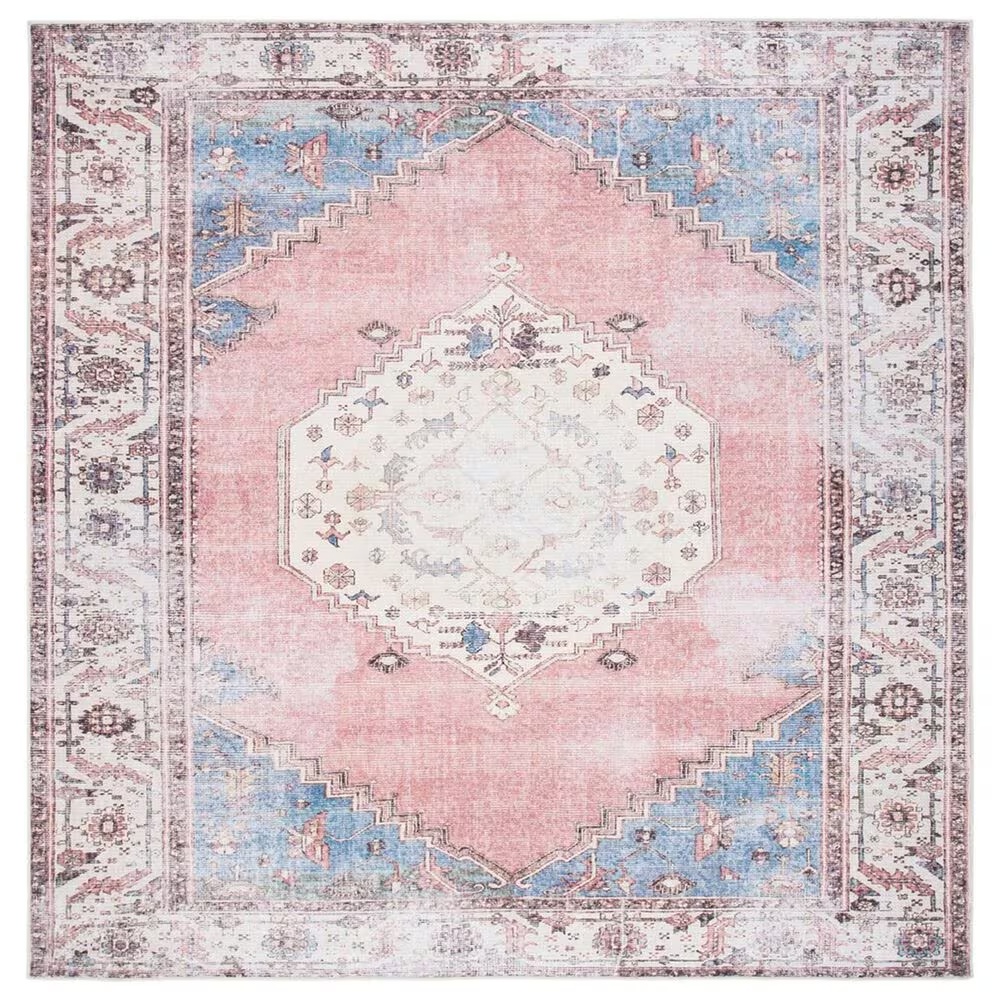 Safavieh Serapi 6'7" Square Ivory and Pink Area Rug