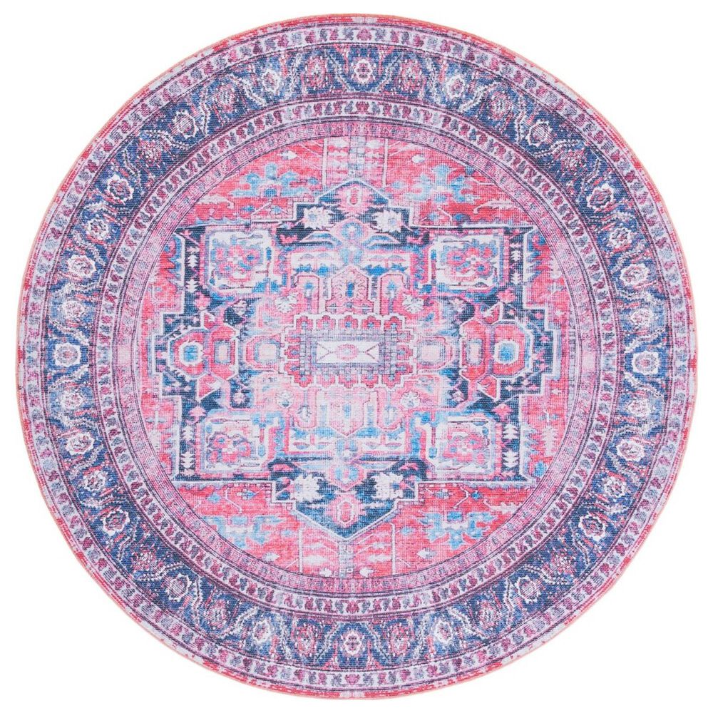 Safavieh Serapi6'7" Round Navy and Red Area Rug