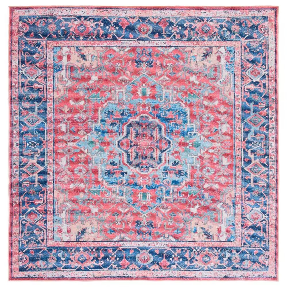 Safavieh Serapi SEP5186'7" Square Navy and Red Area Rug