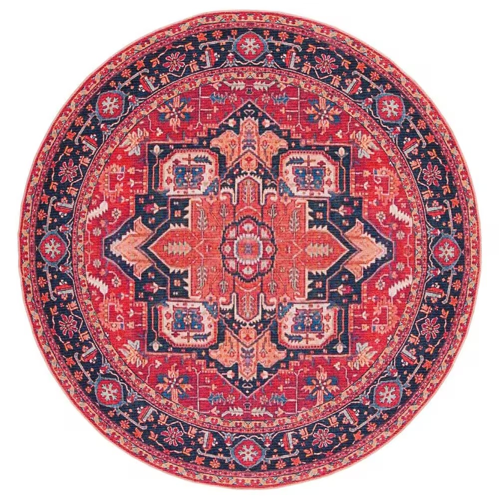 Safavieh Serapi 6'7" Round Red and Blue Area Rug