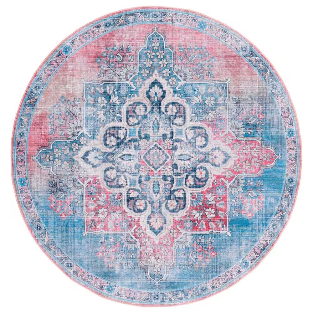 Safavieh SerapiSEP580 6'7" Round Red and Blue Area Rug