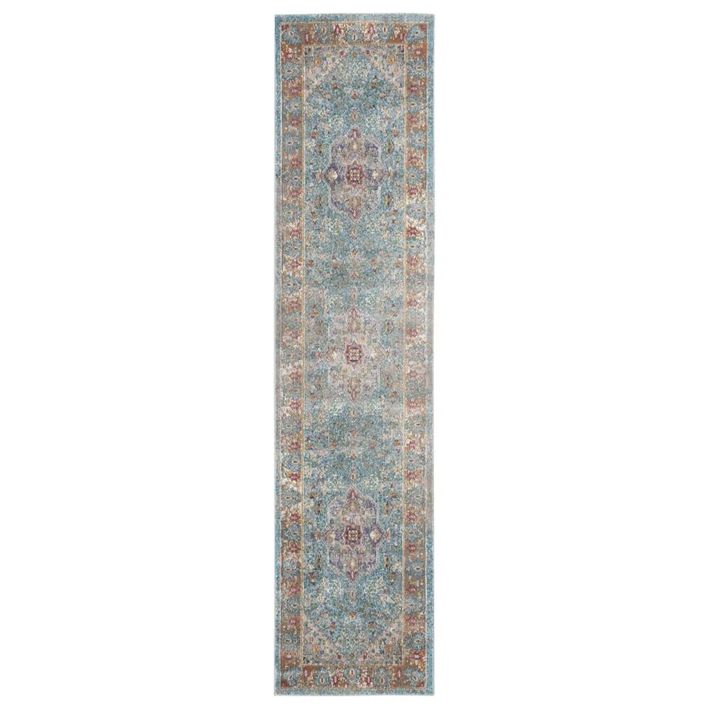 Safavieh Aria ARA100B 2' x 8' Blue and Creme Runner