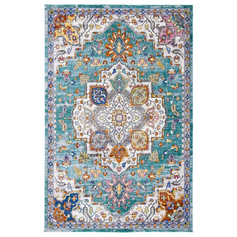 Safavieh Aria 4' x 6' Turquoise and Ivory Area Rug