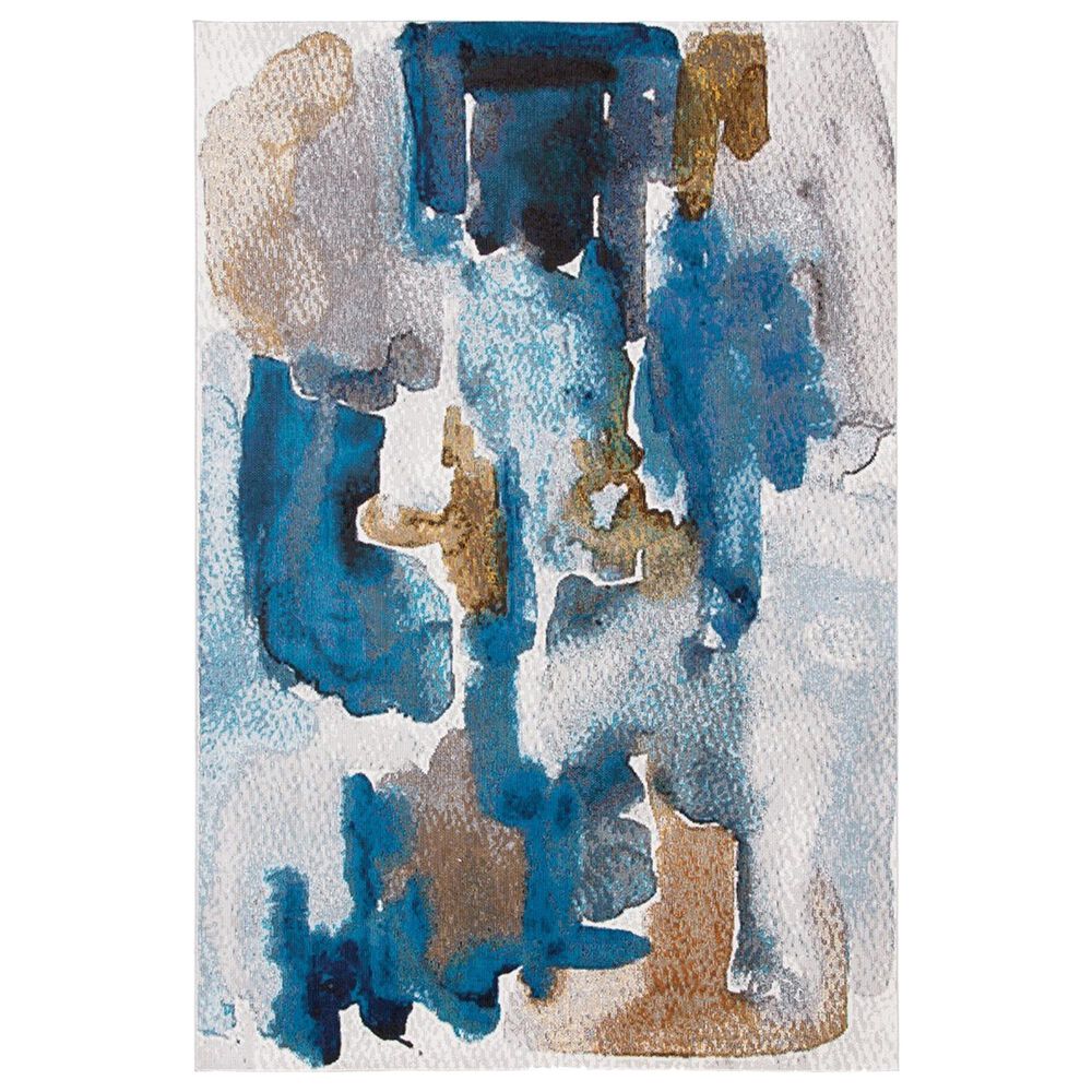 Safavieh Aria Abstract 4' x 6' Ivory and Navy Area Rug