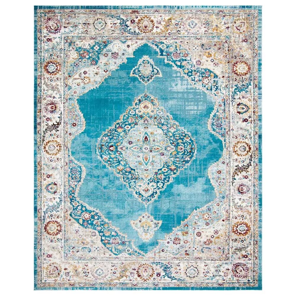 Safavieh Aria ARA116M 8' x 10' Blue and Ivory Area Rug