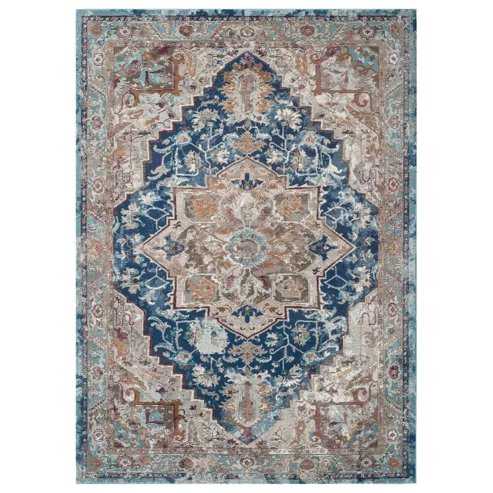 Safavieh Aria 5'1" x 7'6" Blue and Beige Area Rug