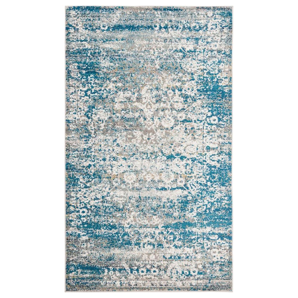 Safavieh Aria ARA156B 3' x 5' Blue and Creme Area Rug
