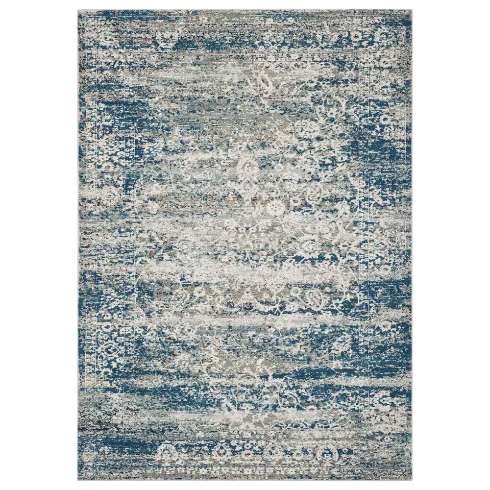 Safavieh Aria ARA156B 5'1" x 7'6" Blue and Creme Area Rug