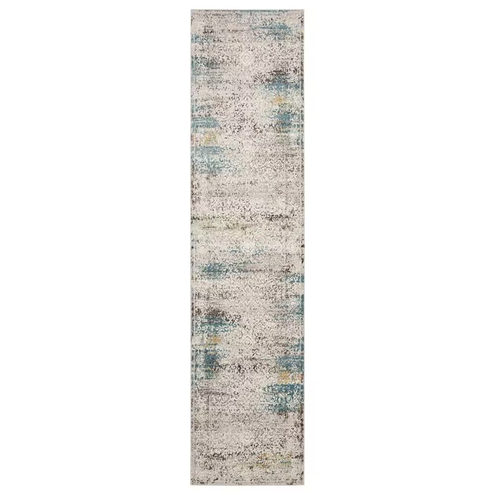 Safavieh Aria ARA156C 2' x 8' Cream and Blue Runner