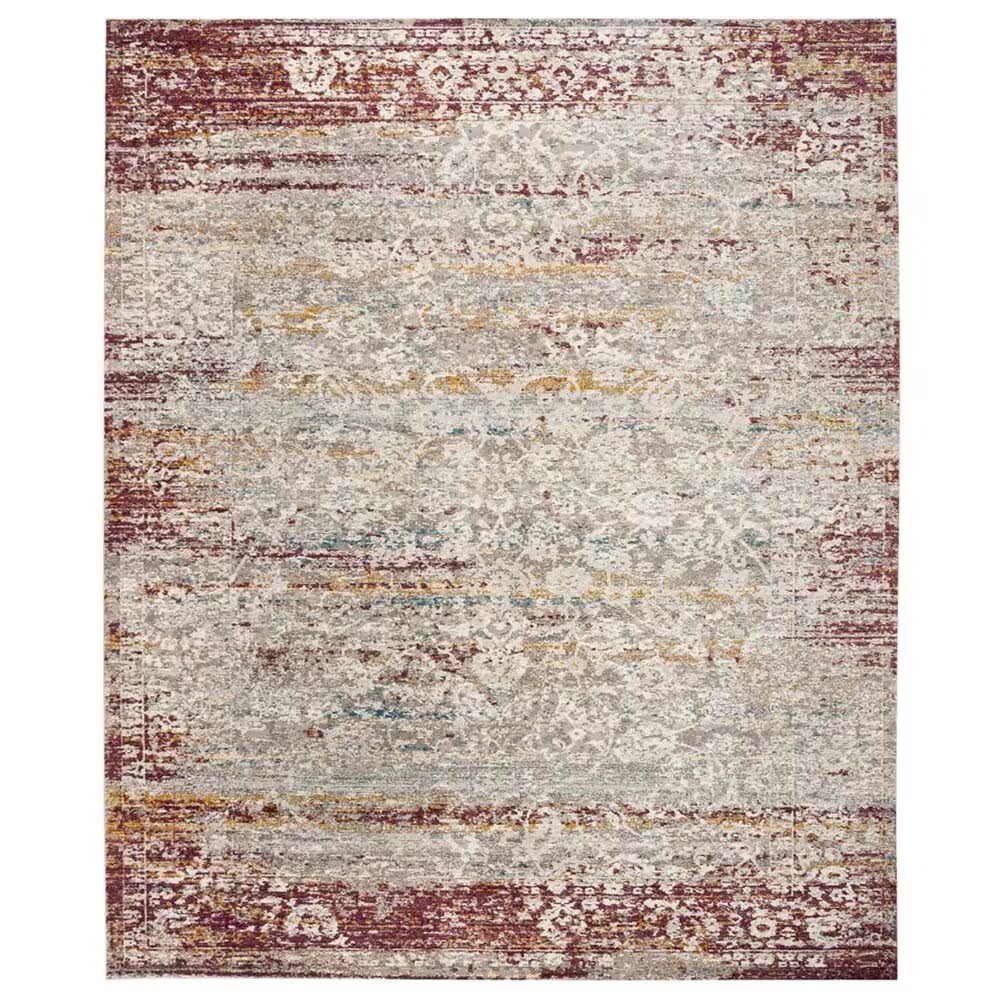 Safavieh Aria ARA156R 8' x 10' Red and Creme Area Rug