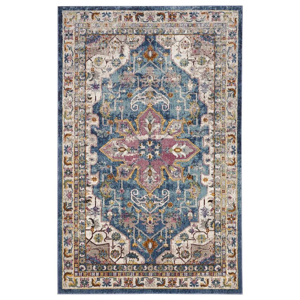 Safavieh Aria ARA160B 4' x 6' Blue and Creme Area Rug